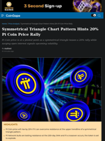 Symmetrical Triangle Chart Pattern Hints 20% Pi Coin Price Rally