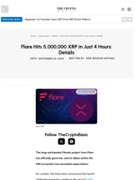 Flare Hits 5,000,000 XRP in Just 4 Hours: Details