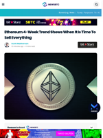 Ethereum 4-Week Trend Shows When It Is Time To Sell Everything