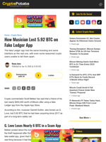 How Musician Lost 5.92 BTC on Fake Ledger App