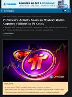 Pi Network Activity Soars as Mystery Wallet Acquires Millions in PI Coins