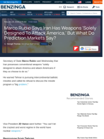 Marco Rubio Says Iran Has Weapons 'Solely Designed To Attack America,' But What Do Prediction Markets Say? - Palantir Technologies (NASDAQ:PLTR) - Benzinga