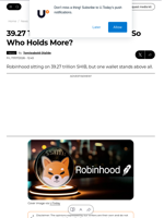 39.27 Trillion SHIB on Robinhood, So Who Holds More? - U.Today