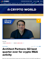 Architect Partners: Q2 best quarter ever for crypto M&A activity