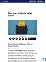 How does a Bitcoin wallet work?