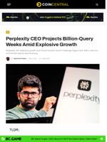 Perplexity CEO Projects Billion-Query Weeks Amid Explosive Growth - CoinCentral