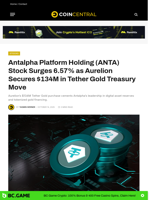 Antalpha Platform Holding (ANTA) Stock Surges 6.57% as Aurelion Secures $134M in Tether Gold Treasury Move
