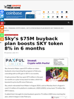 Sky’s $75M buyback plan boosts SKY token 8% in 6 months - The Crypto News Wire