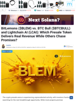 BitLemons ($BLEM) vs. BTC Bull ($BTCBULL) and Lightchain AI (LCAI): Which Presale Token Delivers Real Revenue While Others Chase Promises?