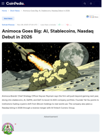 Animoca Goes Big: AI, Stablecoins, Nasdaq Debut in 2026