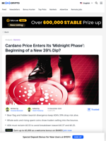 Cardano Price Risks 39% Dip After Midnight Launch — Here’s Why