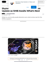 Shytoshi Kusama Hints at Imminent Update as SHIB Awaits What's Next - U.Today