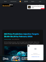INJ Price Prediction: Injective Targets $5.80-$6.20 by February 2026 - Blockchain.News