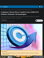 Coinbase Stock Price Could Cross $500 If It Follows Palantir Technologies