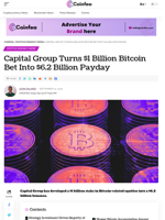 Capital Turns $1 Billion Bitcoin Bet Into $6.2 Billion