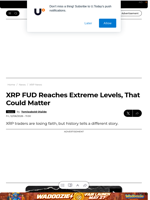 XRP FUD Reaches Extreme Levels, That Could Matter - U.Today
