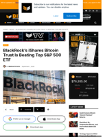 BlackRock's IShares Bitcoin Trust Is Beating Top S&P 500 ETF