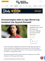 Arsenal begins talks to sign World Cup breakout star Ayyoub Bouaddi