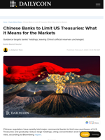 Chinese Banks to Limit US Treasuries: What it Means for the Markets - DailyCoin