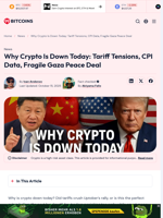Why Crypto Is Down Today? Tariffs, CPI Shock & Gaza Tensions