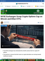 NYSE Exchanges Scrap Crypto Options Cap on Bitcoin and Ether ETFs - TheNewsCrypto