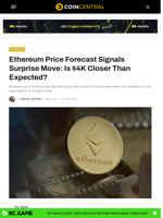 Ethereum Price Forecast Signals Surprise Move: Is $4K Closer Than Expected? - CoinCentral