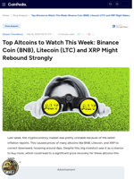 Top Altcoins to Watch This Week: Binance Coin (BNB), Litecoin (LTC) and XRP Might Rebound Strongly
