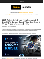 OKB & Arbitrum Rally, BlockDAG’s Dashboard V4 Builds Confidence