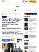 Nasdaq-Listed Reliance Dumps Broad Crypto Stack With Rapid Consolidation Into Zcash – Featured Bitcoin News