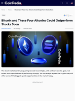 Bitcoin and These Four Altcoins Could Outperform Stocks Soon