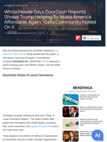 White House Says DoorDash Reports Shows Trump Helping To 'Make America Affordable Again,' Gets Community Noted On X - DoorDash (NASDAQ:DASH) - Benzinga