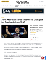 John McGinn scores first World Cup goal for Scotland since 1998