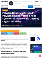 Polygon News: Mastercard, Polygon Launch Verified Alias System to Simplify Self-Custody Crypto Transfers | Live Bitcoin News