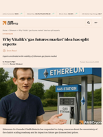 Why Vitalik’s 'gas futures market' idea has split experts - AMBCrypto