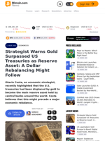 Strategist Warns Gold Surpassed US Treasuries as Reserve Asset: A Dollar Rebalancing Might Follow – Economics Bitcoin News