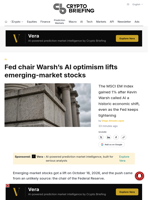 Fed chair Warsh's AI optimism lifts emerging-market stocks