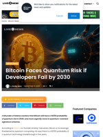 Bitcoin Faces Quantum Risk if Developers Fail by 2030 | Live Bitcoin News