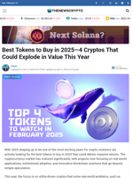 Best Tokens to Buy in 2025—4 Cryptos That Could Explode in Value This Year
