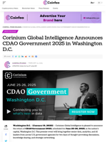Corinium Global Intelligence Announces CDAO Government 2025 in Washington D.C. - Coinfea