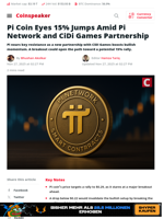 Pi Eyes Rally After CiDi Games Deal