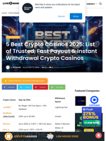 5 Best Crypto Casinos 2025: List of Trusted, Fast Payout & Instant Withdrawal Crypto Casinos | Live Bitcoin News