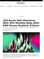 LDO Bucks DeFi Downturn With 30% Monthly Rally After DAO Passes Buyback Scheme - 