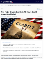 Two Major Crypto Events in 48 Hours Could Impact the
Market