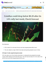 Coinflux could drop below $0.20 after its 14% rally last week; Check forecast