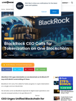 BlackRock Urges Single Blockchain for Tokenization