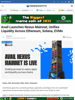 Avail Launches Nexus Mainnet, Unifies Liquidity Across Ethereum, Solana, EVMs - TheNewsCrypto
