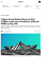 China's Stock Market Has Lost $2.4 Trillion as Investors Doubt Its AI Boom Will Ever Pay Off - Decrypt
