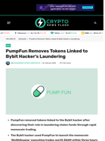 PumpFun Removes Tokens Linked to Bybit Hacker's Laundering - Crypto News Flash