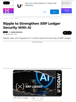 Ripple to Strengthen XRP Ledger Security With AI - U.Today