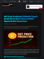 DOT Price Prediction: Polkadot Targets $3.20-$3.44
Short-Term as MACD Signals Bullish Momentum